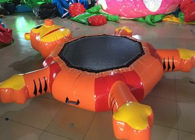 China Durable Inflatable Aquar Park Water Floating Tiger Trampoline Water Air Inflated Toys for sale