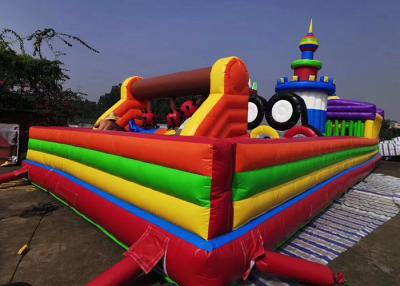 China Mickey Mouse Disney aterra o castelo inflável do obstáculo do leão-de-chácara do parque de diversões das crianças da cidade do divertimento à venda