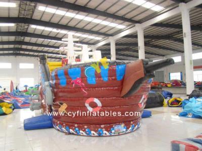 China Inflatable Pirate Boat Combo 8x5m / Kids Outdoor Inflatable Pirate Ship Inflatable Combo for sale