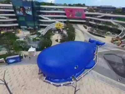 China Cidade Inflatables do divertimento do tema 0.55mm da baleia do entretenimento das crianças à venda