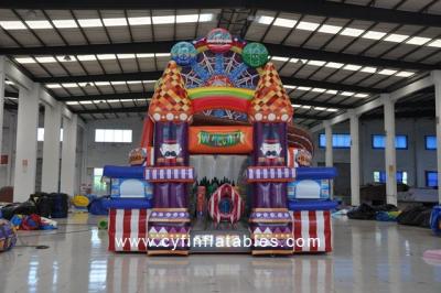 China 8x5M Fun City Inflatables Ferris Wheel Air Castle Slide for sale
