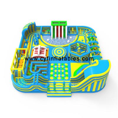 China 40x40M Amusement Park Inflatable Fun City For School for sale