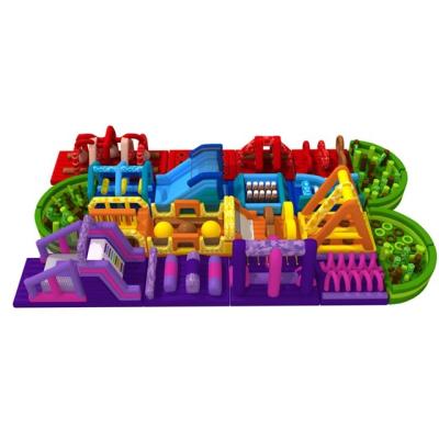China ODM 12×24M 0.55mm PVC Inflatable 5k Run Fun Game for sale