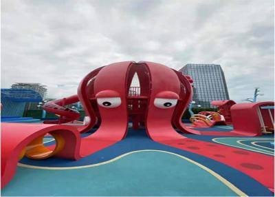 China Red Octopus Theme Artistic Playgrounds Children'S Park Playground Equipment for sale