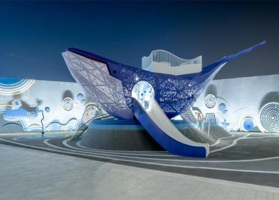 Китай Оборудование спортивной площадки спортивной площадки кита креветки темы моря художественное на открытом воздухе продается