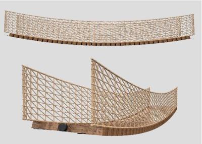 China Amusement Park Rope Net Bridge Playground Wear Resistant for sale