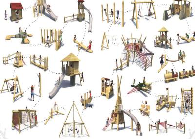 China Corrosion Resistance Log Amusement Park Equipment Theme Playsets for sale