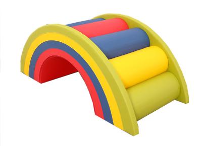 China PVC Coat Soft Foam Play Structures Rainbow Bridge Soft Play Equipment Set for sale
