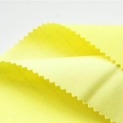 中国 300gsm防護衣のためのアクリル系の綿の帯電防止生地の蛍光黄色 販売のため