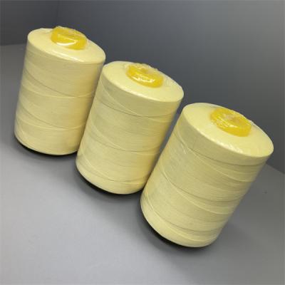 China Ne20/3 Para Aramid Sewing Thread NFPA1971 Raw Yellow For Industrial Conveyor Belt for sale
