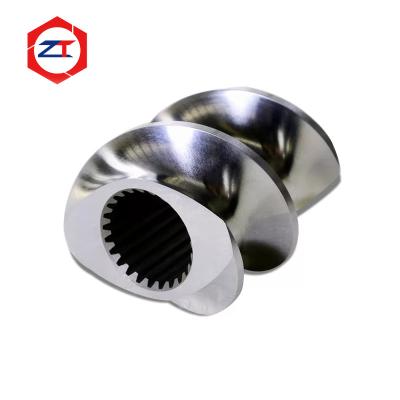 China 45 Nickel Alloy Twin Screw Extruder Parts Screw Segment For PP PVC Fish Feed Production Machine for sale