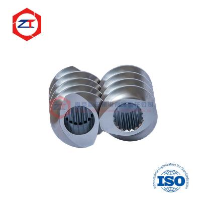 China Piezas de máquina de pellets de OD 62,4mm, elemento de tornillo, alta capacidad de autolimpieza, piezas de molino de alimentación en venta