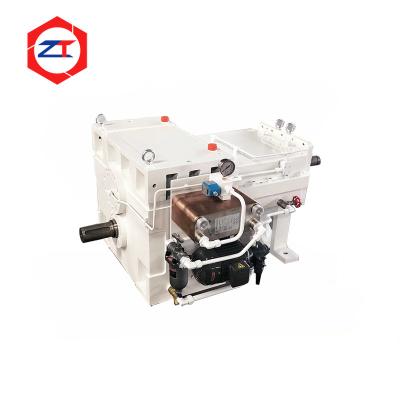 China Cast Iron Twin Screw Extruder Elements / Extruder Machine Price High Speed Gear Box Plastic Recycling Extruder for sale