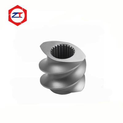 China 6542 Material Rotor Twin Extruder Screw Elements Metal Color Screw Element For Plastic Twin Screw Extruder for sale