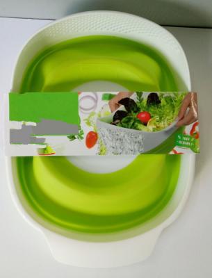 China FB121884 for wholesales food-grade save place collapsible colander for sale