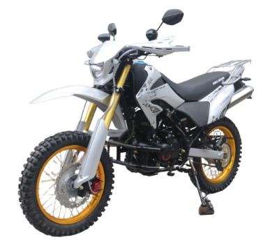 China Single Cylinder 200cc Dual Sport Motorcycle Two Pipes Muffler Alloy 4 Stroke Dirt Bike for sale