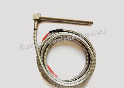 China High Density Right Angel Cartridge Heaters , Electrical Heating Elements with Metal Hoses for sale