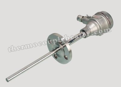 China Stainless Steel Flange Style Tube / Wire Type J T K Type Thermocouple Probe for sale