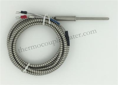 China J Type Thermocouple Temperature Sensor With Flexible Armored Cable 1.5m for sale