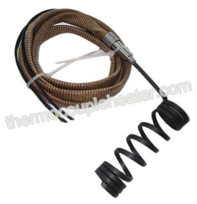 China Mini Coil Heater With Thermocouple Type J or K stainless steel shell 1m fiberglass lead wire for sale
