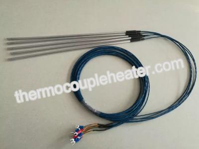 China Single Thread Temperature Sensor RTD PT100 With 5 Mm Stainless Steel / Nickel Probe for sale