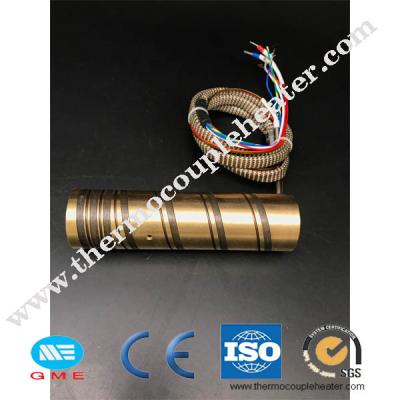 China Hot Runner Brass Pipe Heater Nozzle Heater Pressed With Coil Heater And Thermocouple for sale