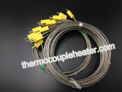 China 12-480V Electric RTD Thermocouple With Plugs , 3.0mm Mineral Insulated Cable for sale