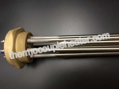 China 3 Element Industrial Tubular Heaters / Flange Immersion Heater  For Rinse Tank Heating for sale