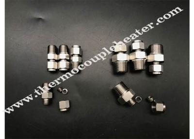 China thermocouple fitting male connector bored through connector for thermowell double ferrule tube fitting en venta