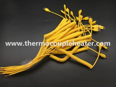 China Thermocouple Plug Type K With Extension Spring Cable for sale