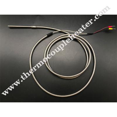 China Stainless Steel Sheathed Dia 1.0mm 1.5mm 3.0mm 6.0mm Type K/j/n Probe Type Thermocouple for sale