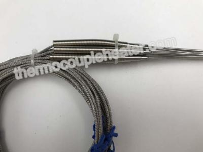 China Hot Runner Thermocouple Rtd Sensor With 4mm Diameter Metal Transition And  Leads for sale