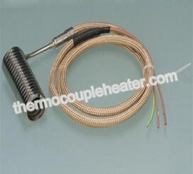 China Hot Runner Systerm 2.2 X 4.2mm Nozzle Spiral Coil Heaters With Metal Mesh Lead Wire for sale