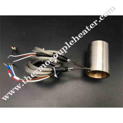 China Hot Runner Nozzle Heater Pressed In Brass Heater With Double Heating Elements for sale