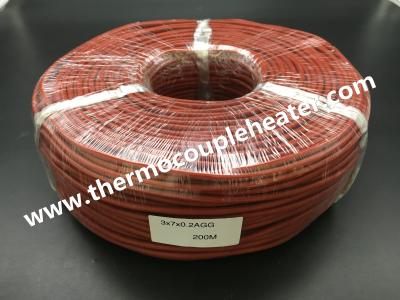 China RTD Cable Resistance Thermometer PT100 Extension Cable Silicone Rubber Isolado à venda