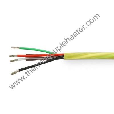 China PFA Insulated RTD Cable Fiberglass Braided Shielding PT100 Wire FEP Jacket RTD Cable for sale