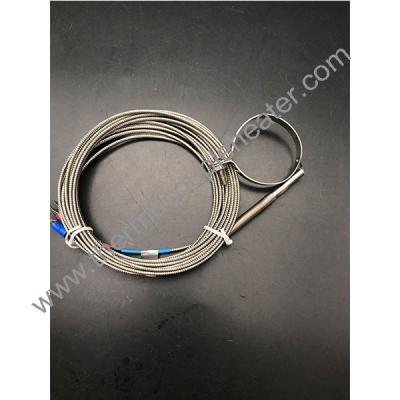 China Tipo K/J Sensor de temperatura Clampada de tubos de termopares Anel sonda SUS à venda