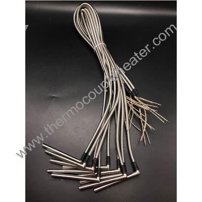 China L Shape Electric Cartridge Heater Element with flexible metal tube for sale