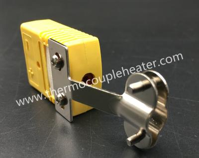 China 2 Pin RTD Circuit Standard Thermocouple Connector With Steel Wire Clamp for sale