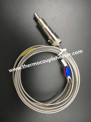China Tipo J/K del termopar del estilo de la bayoneta del sensor de temperatura con el cable de los 2m en venta