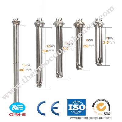 중국 Industrial Electric Coil Water Screw Immersion Heater Heating Element 3000 Watt 판매용