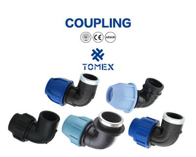China 90mm plastic hdpe compression fittings for sale