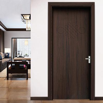 China Customization Solid Wood Panel Door , WPC Flush Interior Patio Doors for sale