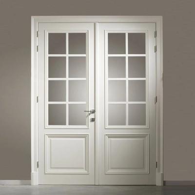 China composite Interior Double Doors With Glass , WPC Corrosion Proof Doors for sale