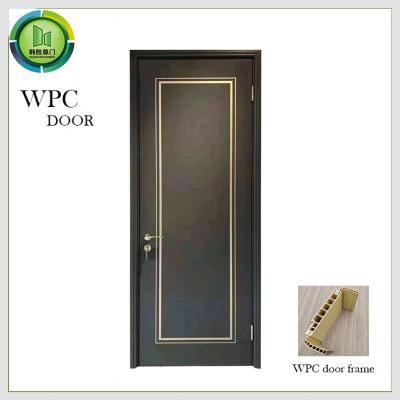 China Termite Resistance Wood Polymer Composite Doors , WPC Plain White Bedroom Door for sale