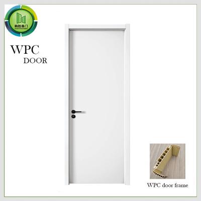 China Flush Fire Retardant WPC Plain Door Formaldehyde Free Apartment Use for sale