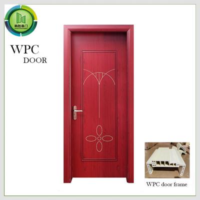 China Uso ignífugo del dormitorio de la puerta del diseño moderno WPC de la resistencia de madera de la termita en venta