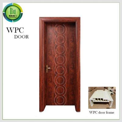 China Compressive Resistance WPC Wood Door 2100mm Length  Custom School Use for sale