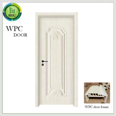 China Moisture Resistant Entry WPC Wood Door 45mm Thickness Hotel Use for sale