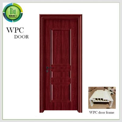 China Moistureproof WPC Wood Bathroom Door Solid Core  Noise Reduction for sale